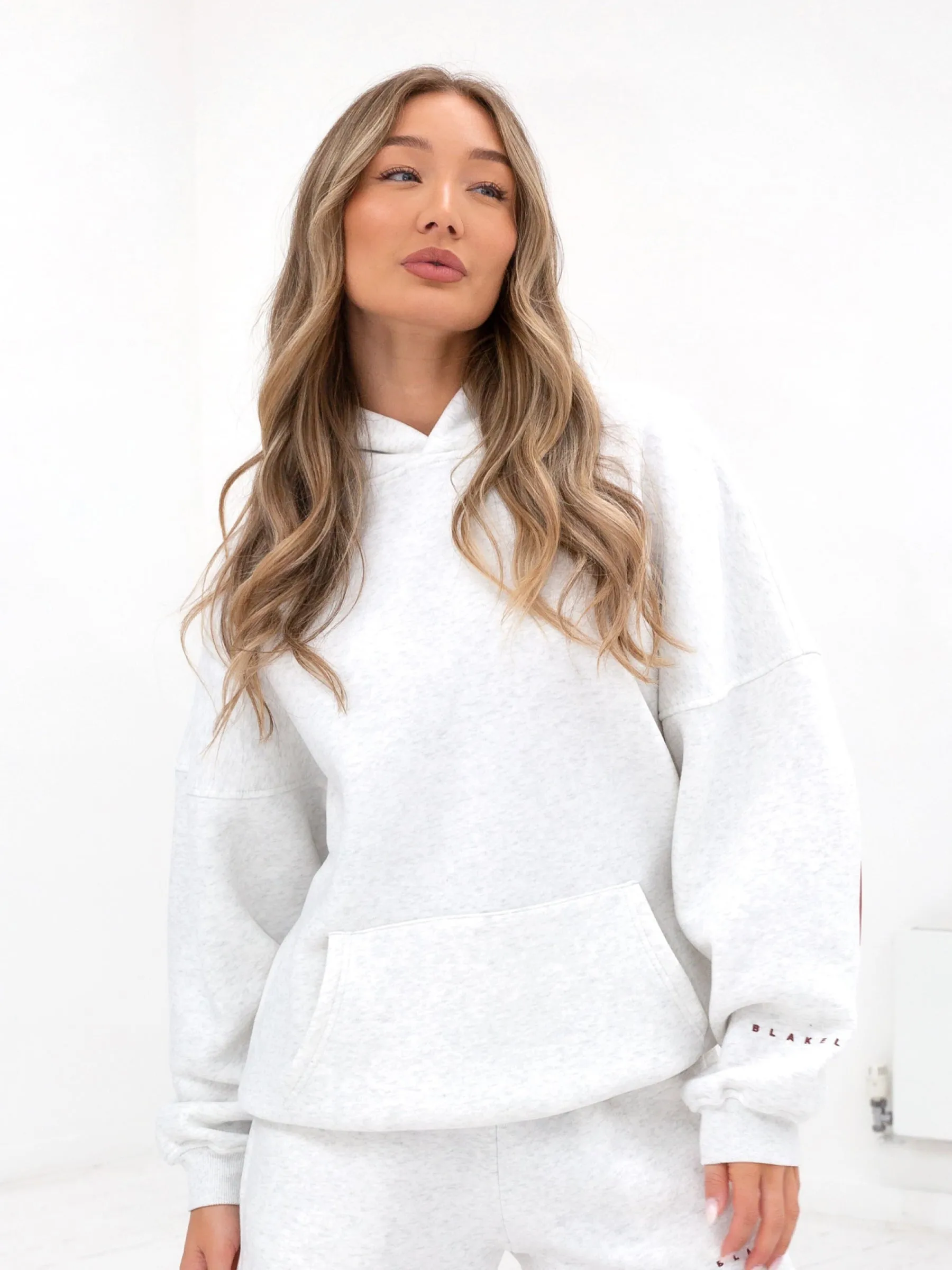 Isabel Oversized Hoodie - Marl White and Rust Red sold by Blakely product image thumbnail 2