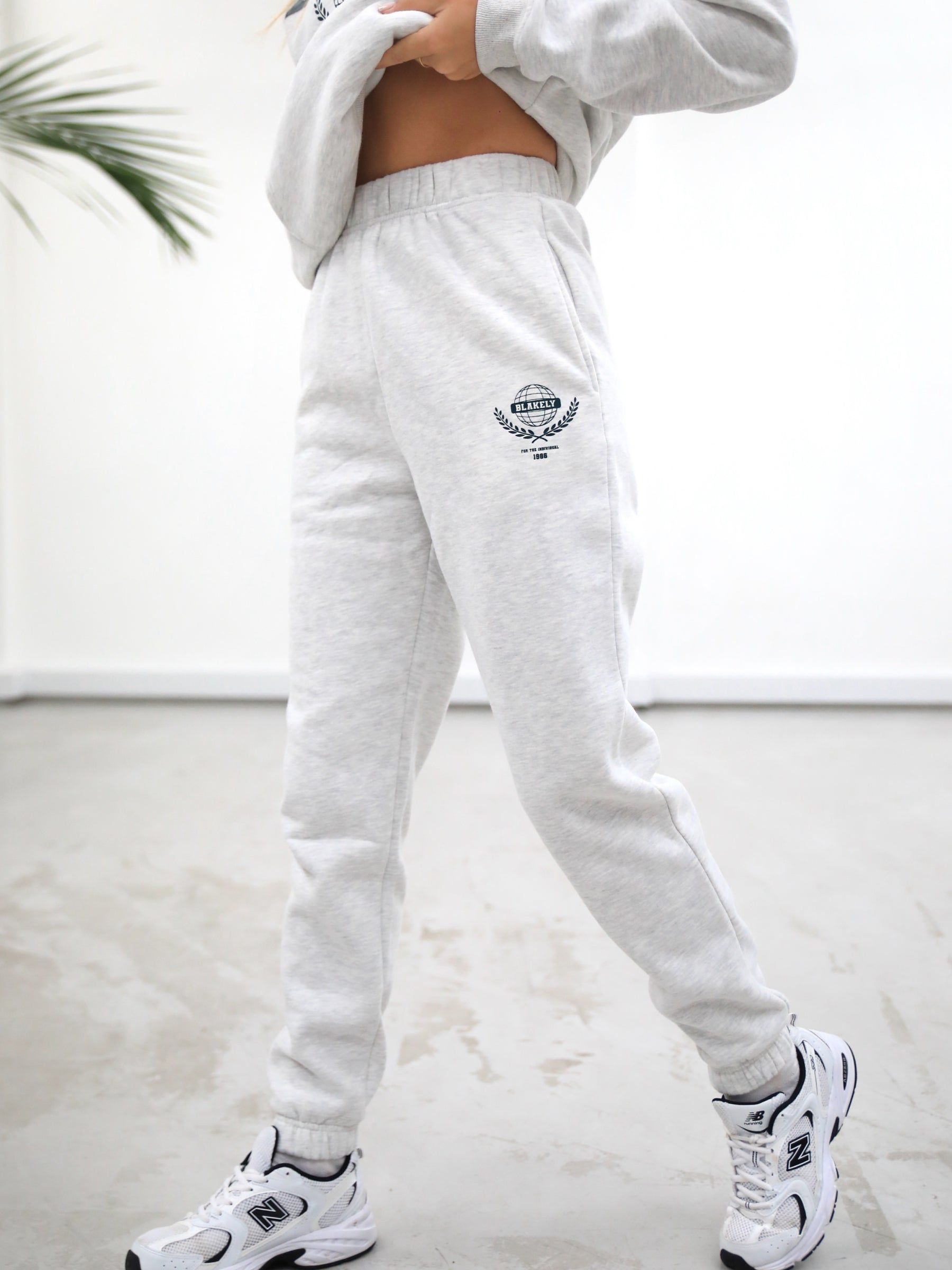 Varsity Womens Sweatpants - Marl White sold by Blakely