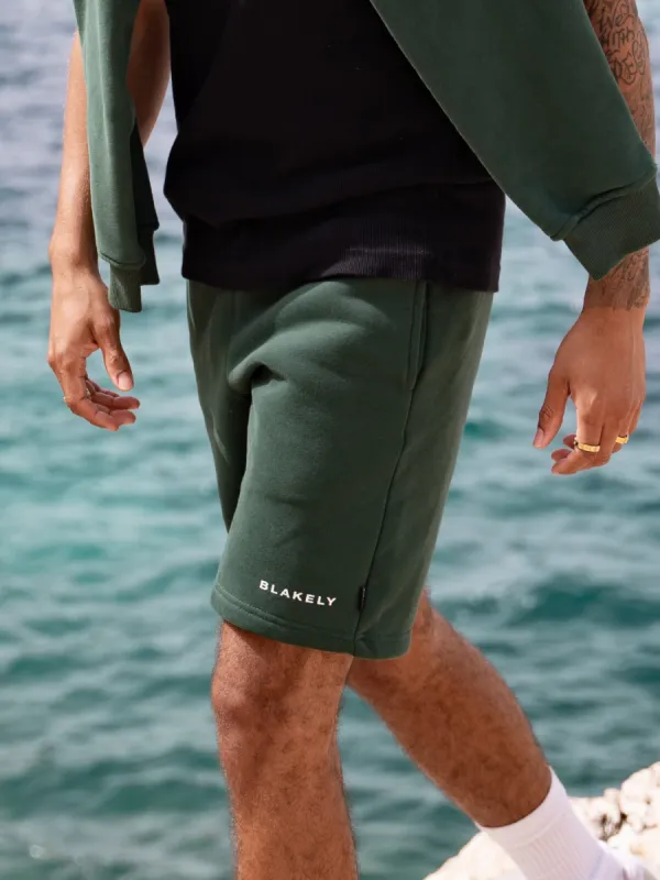 Riviera Initial Jogger Shorts - Dark Green sold by Blakely