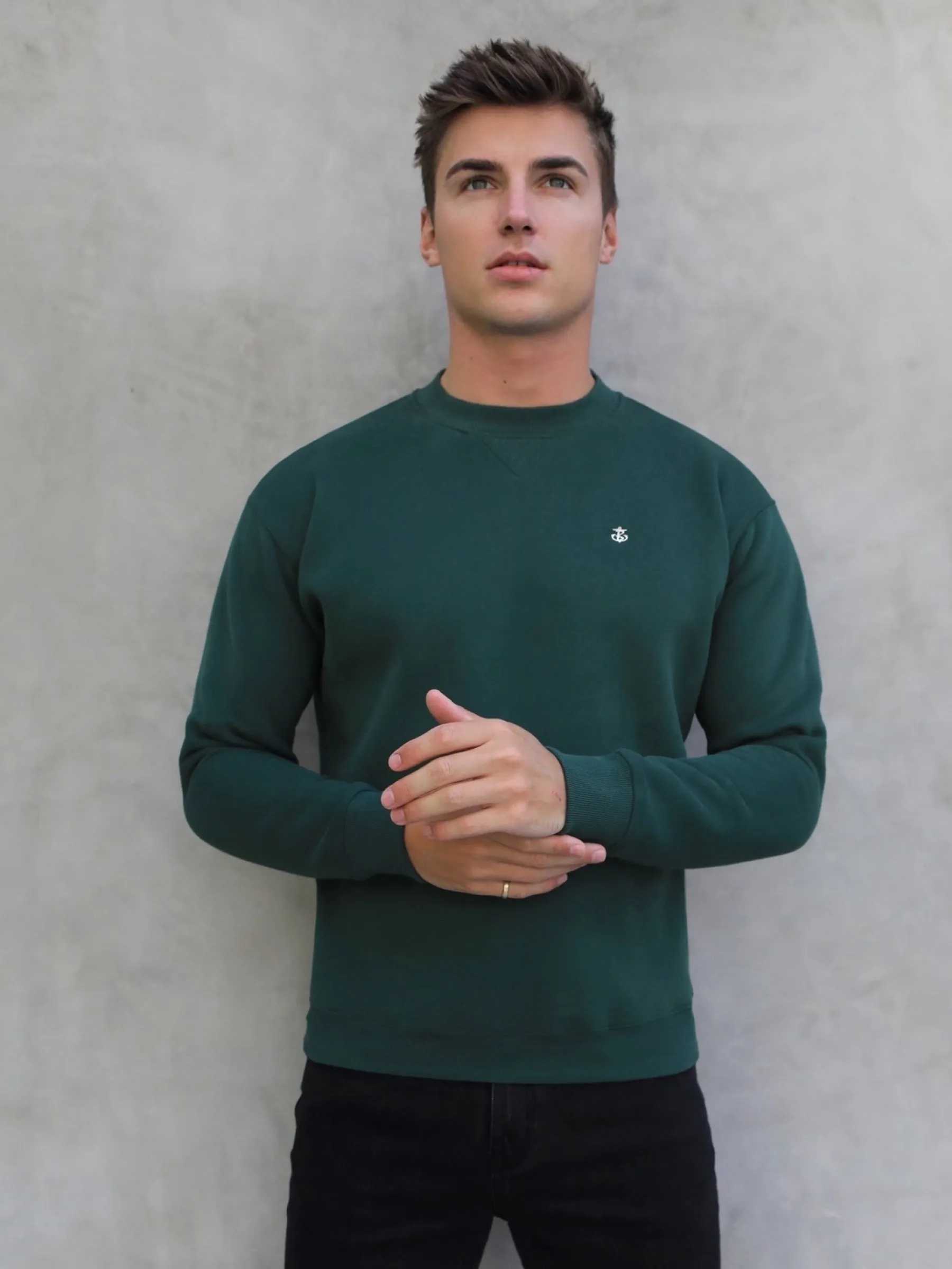 Preston Relaxed Jumper - Green sold by Blakely
