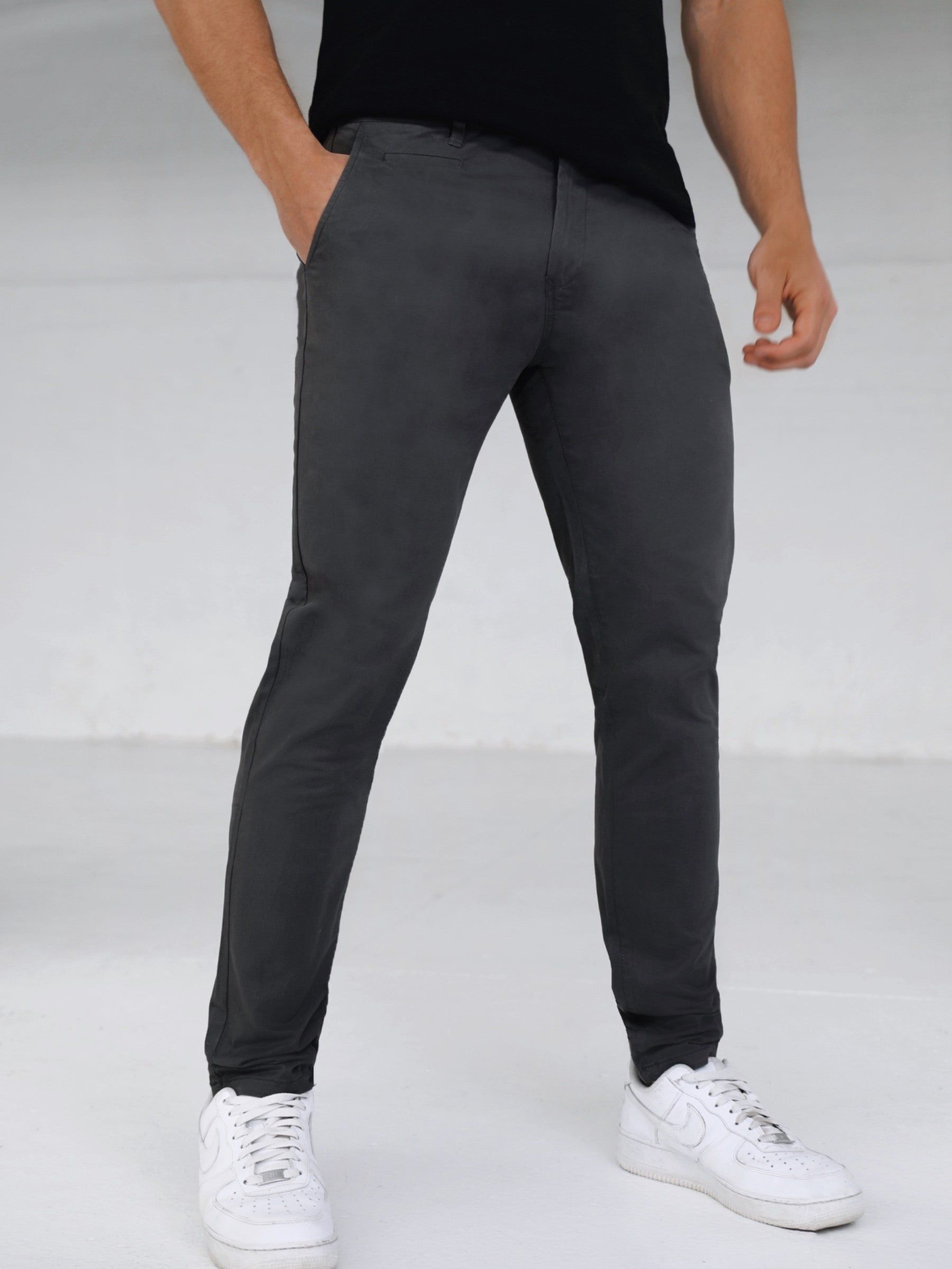 Stretch Chinos - Grey sold by Blakely