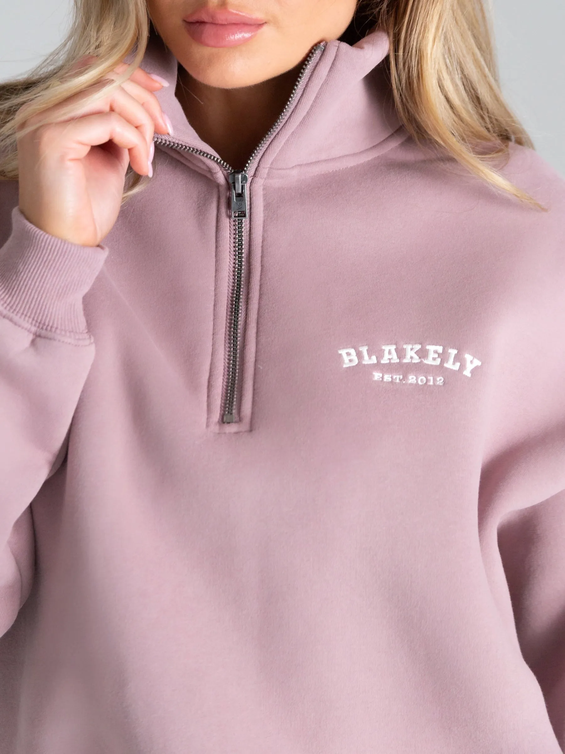 Heritage 1/4 Zip Jumper - Dusty Pink sold by Blakely product image thumbnail 4