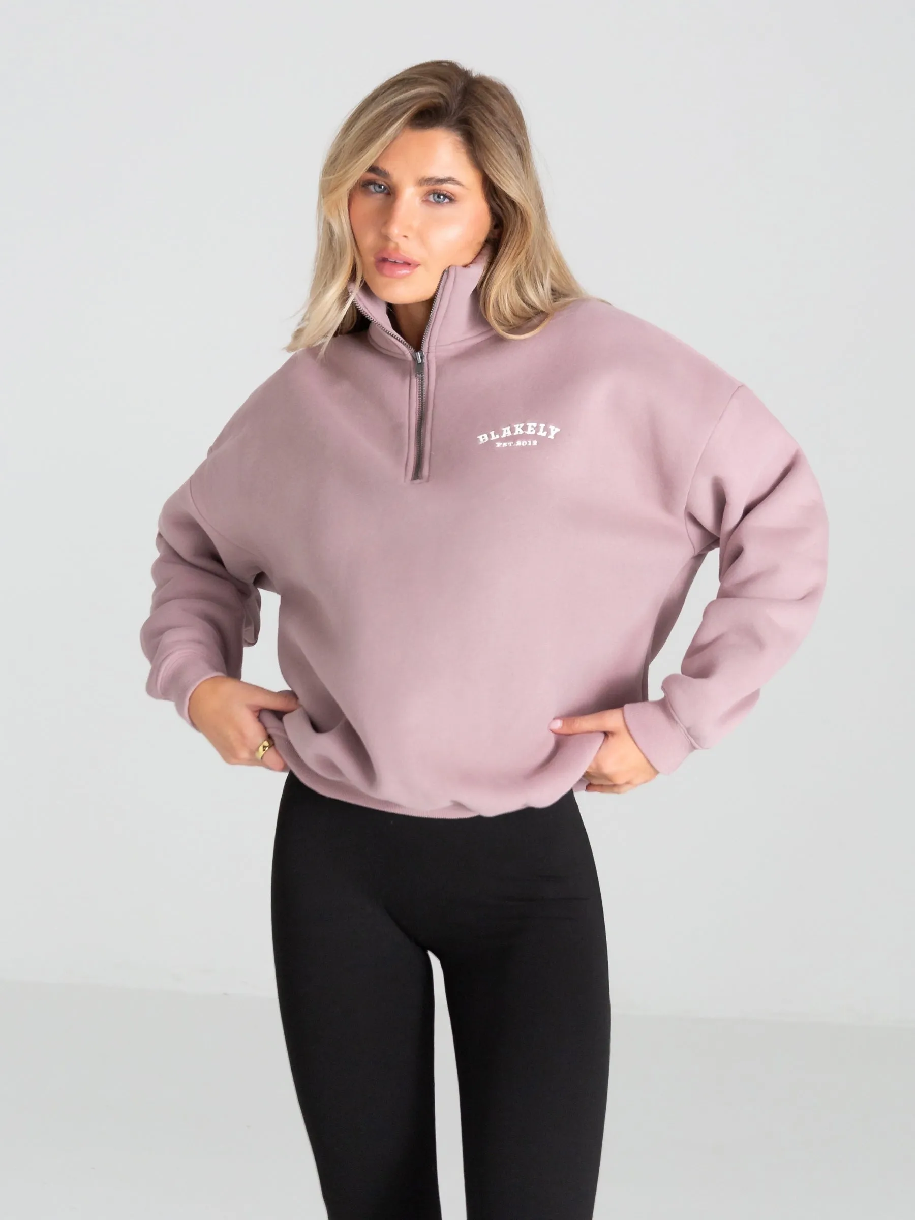 Heritage 1/4 Zip Jumper - Dusty Pink sold by Blakely product image thumbnail 3