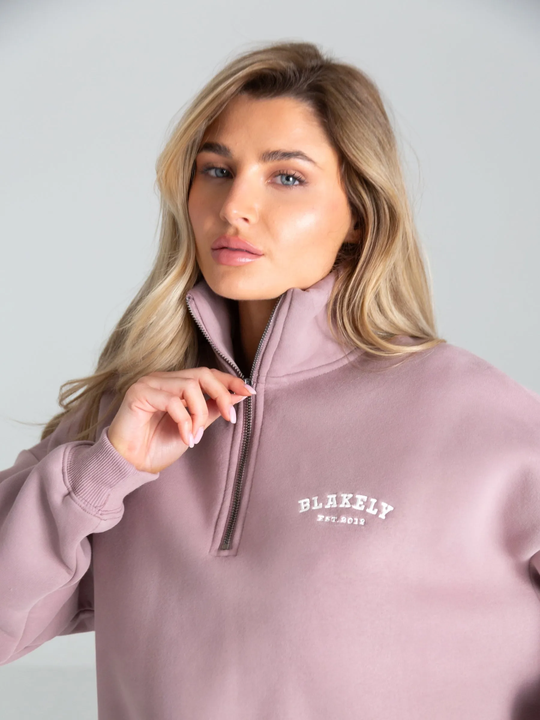 Heritage 1/4 Zip Jumper - Dusty Pink sold by Blakely product image thumbnail 2