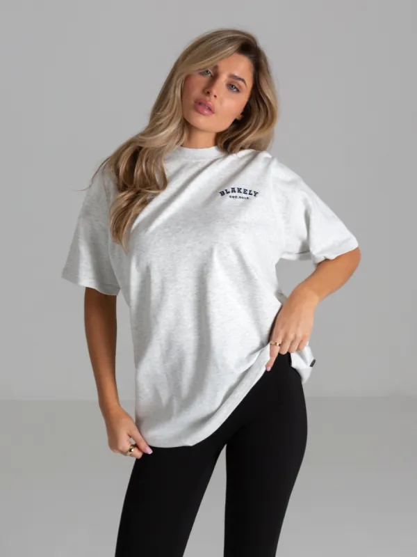 Heritage Oversized T-Shirt - Marl White sold by Blakely