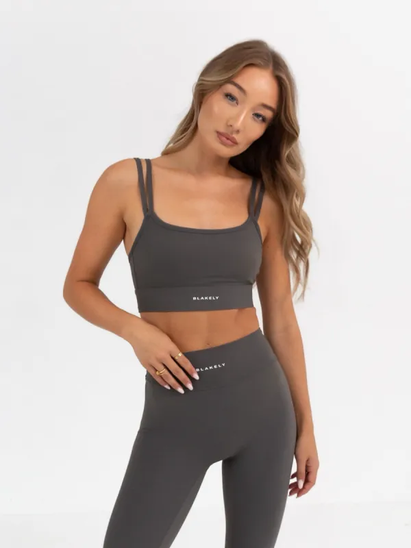 Ultimate Double Strap Bra - Charcoal sold by Blakely