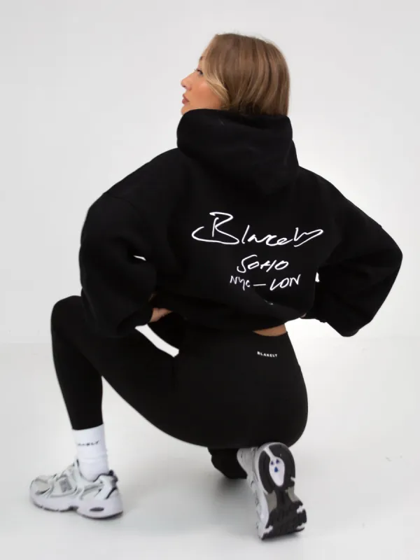 Soho Script Hoodie - Black sold by Blakely