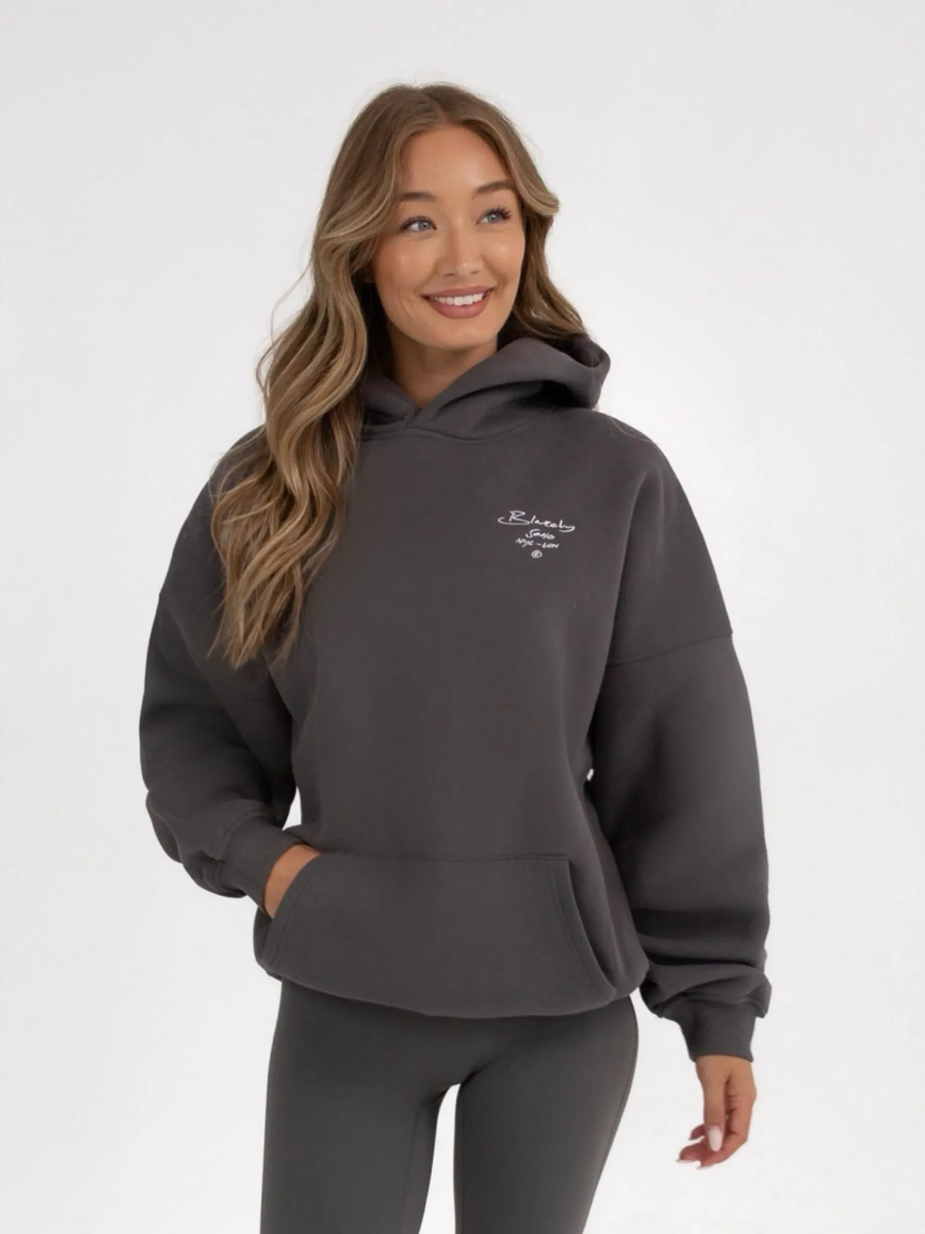 Soho Script Hoodie - Charcoal sold by Blakely product image thumbnail 4