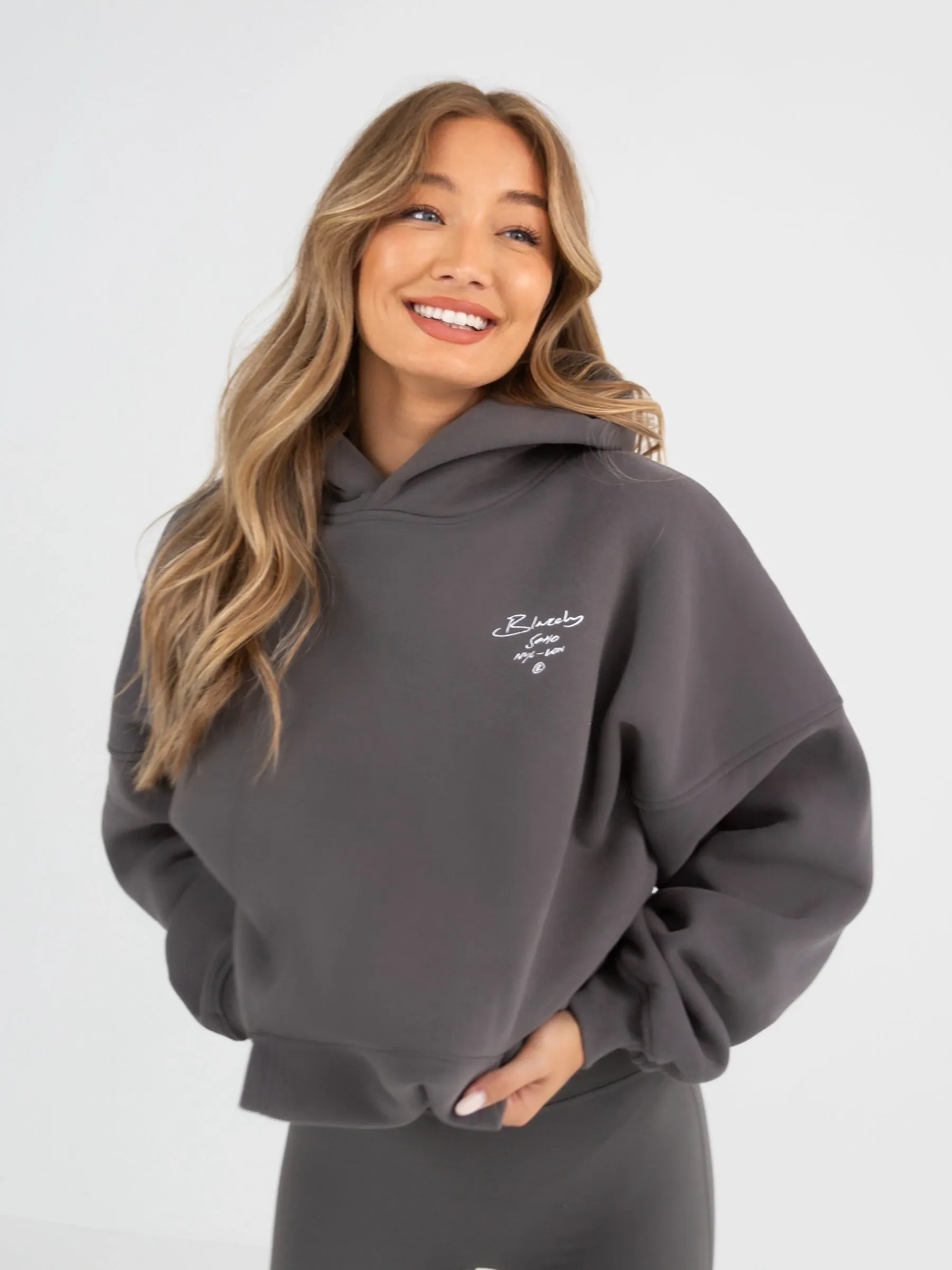 Soho Script Hoodie - Charcoal sold by Blakely product image thumbnail 2