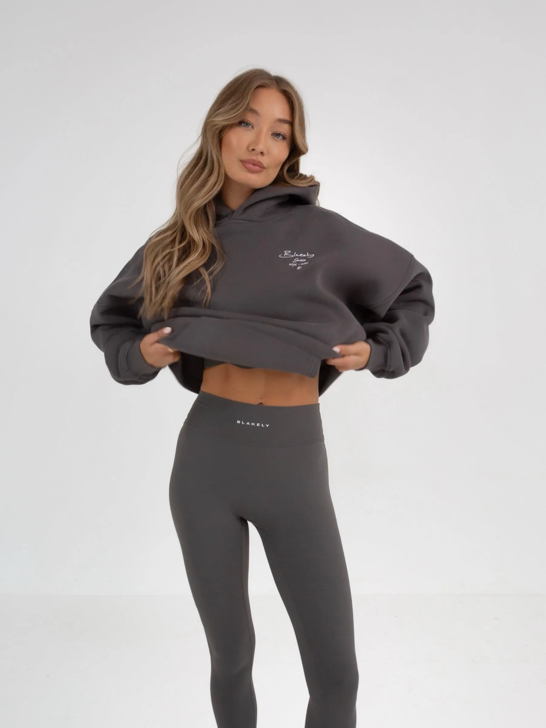 Soho Script Hoodie - Charcoal sold by Blakely product image thumbnail 5