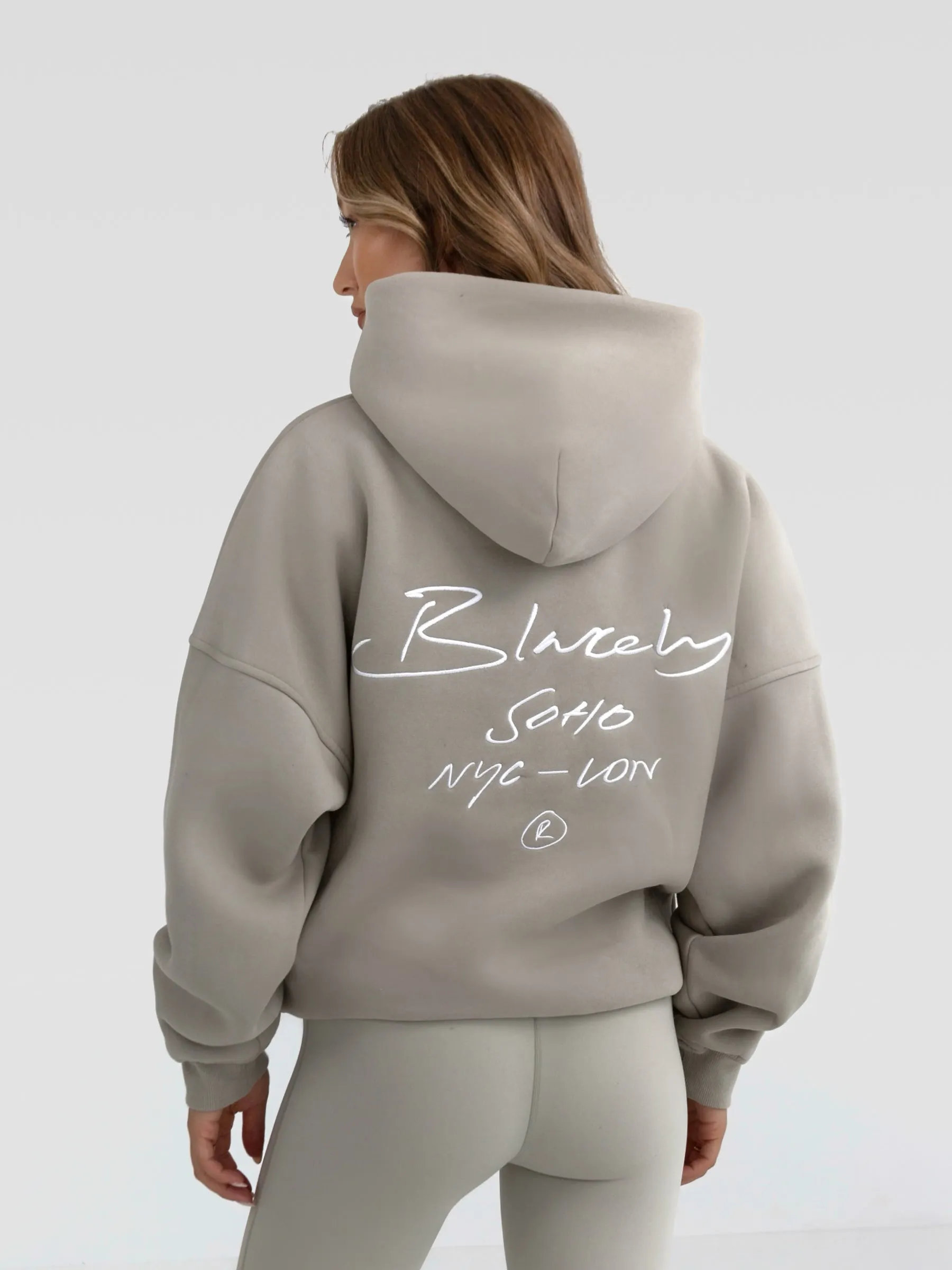 Soho Script Hoodie - Grey sold by Blakely
