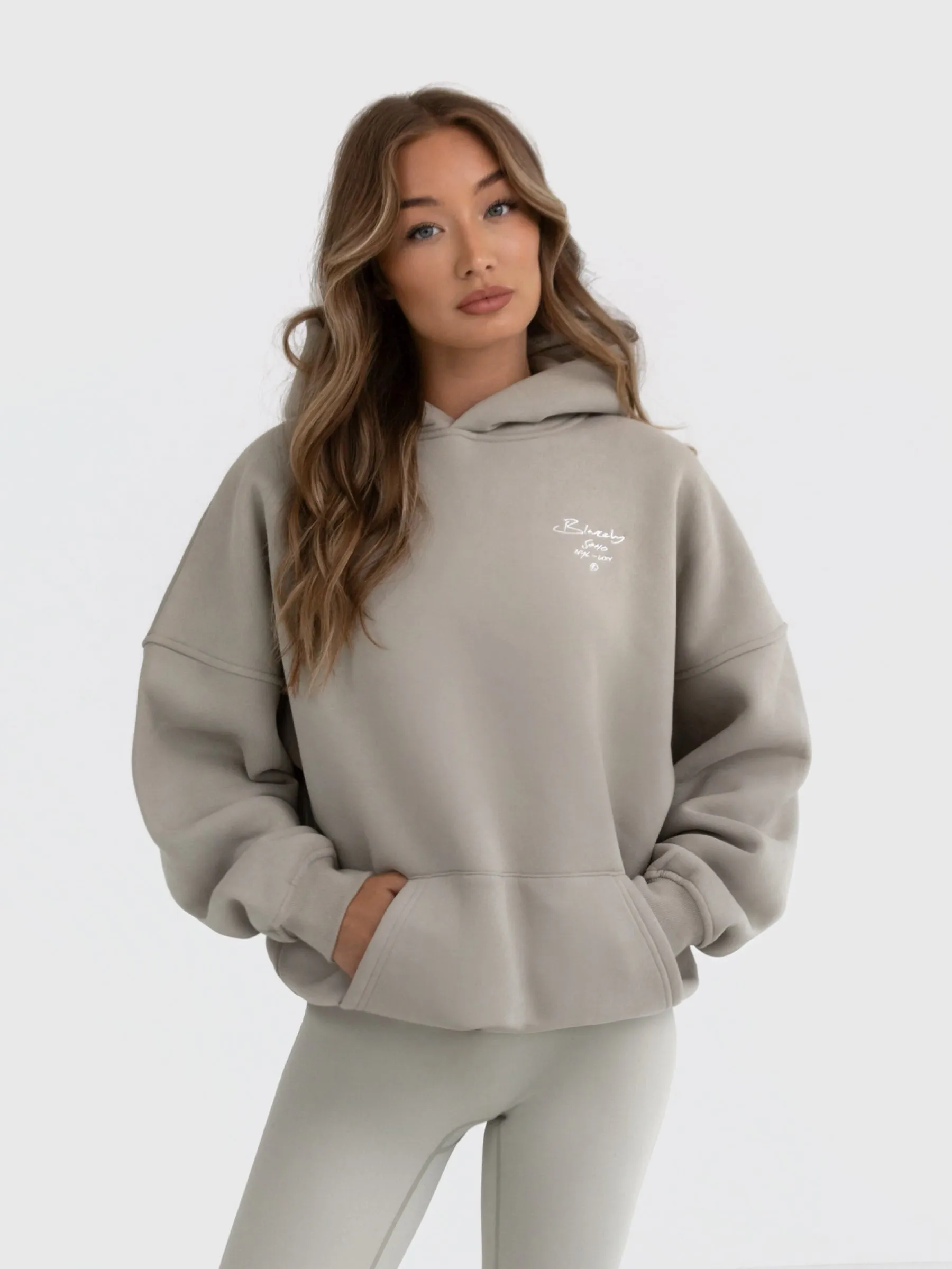 Soho Script Hoodie - Grey sold by Blakely product image thumbnail 4