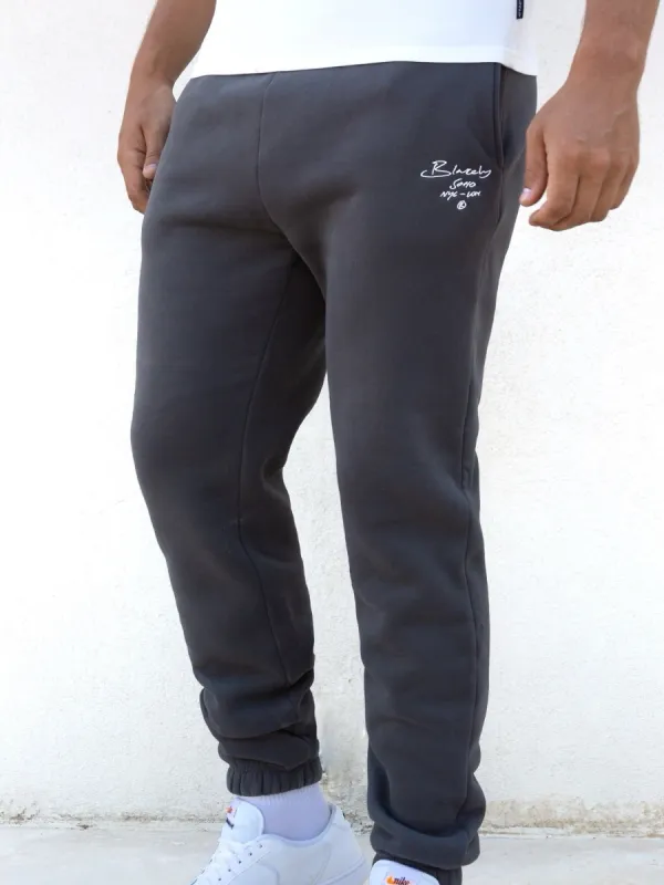 Soho Relaxed Script Sweatpants - Charcoal sold by Blakely