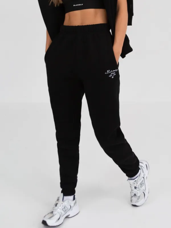 Soho Script Sweatpants - Black sold by Blakely