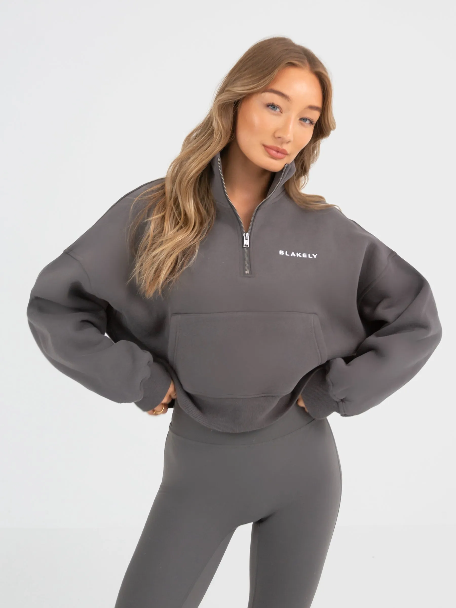 Soho 1/4 Zip Jumper - Charcoal sold by Blakely