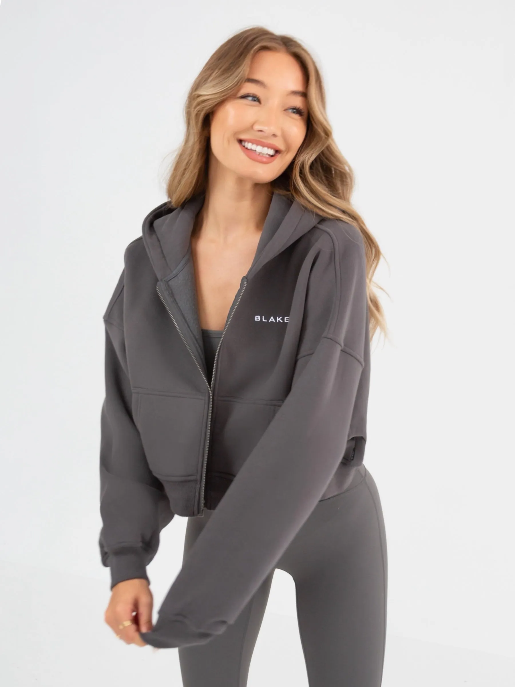 Soho Full Zip Hoodie - Charcoal sold by Blakely product image thumbnail 5