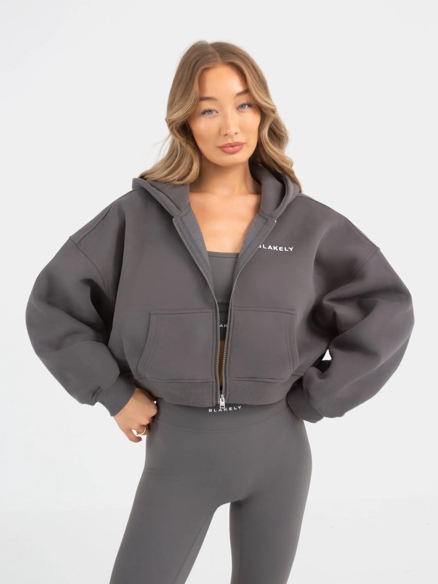 Soho Full Zip Hoodie - Charcoal sold by Blakely