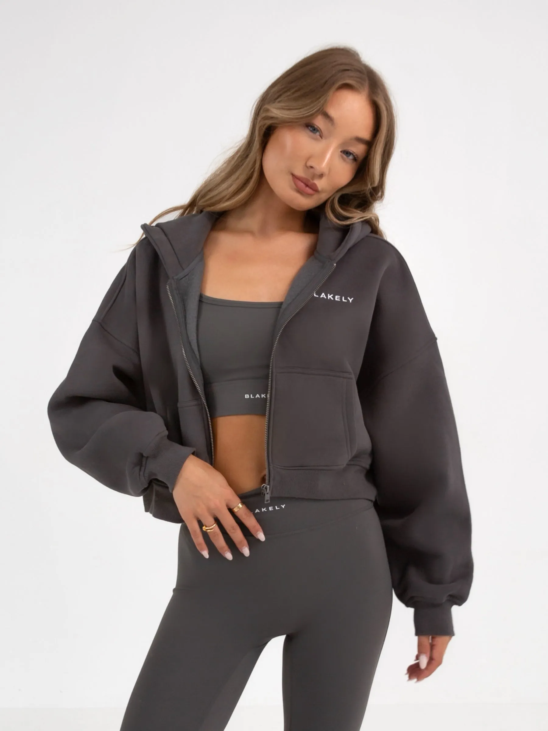Soho Full Zip Hoodie - Charcoal sold by Blakely product image thumbnail 4