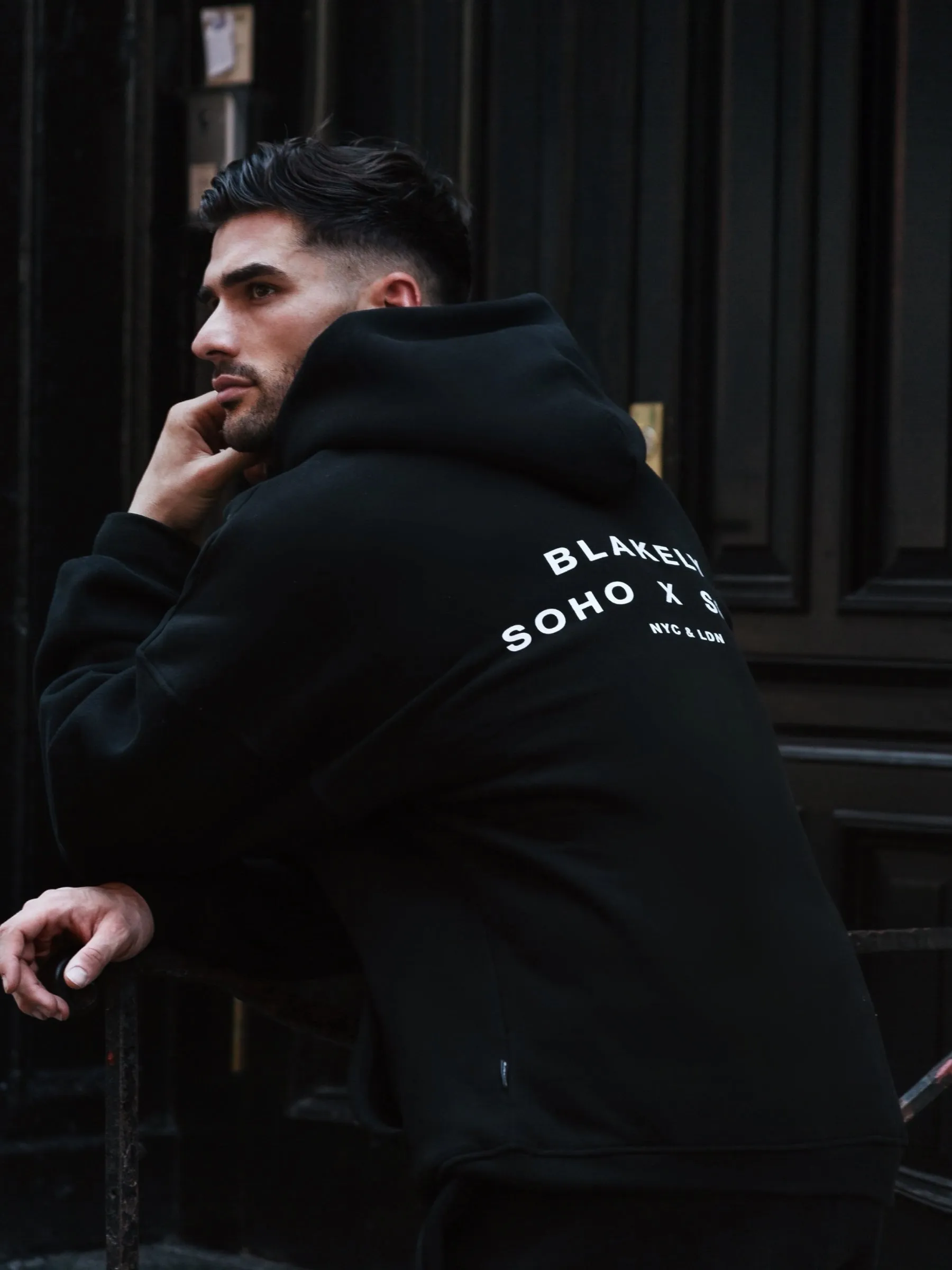 Soho Relaxed Hoodie - Black sold by Blakely product image thumbnail 4