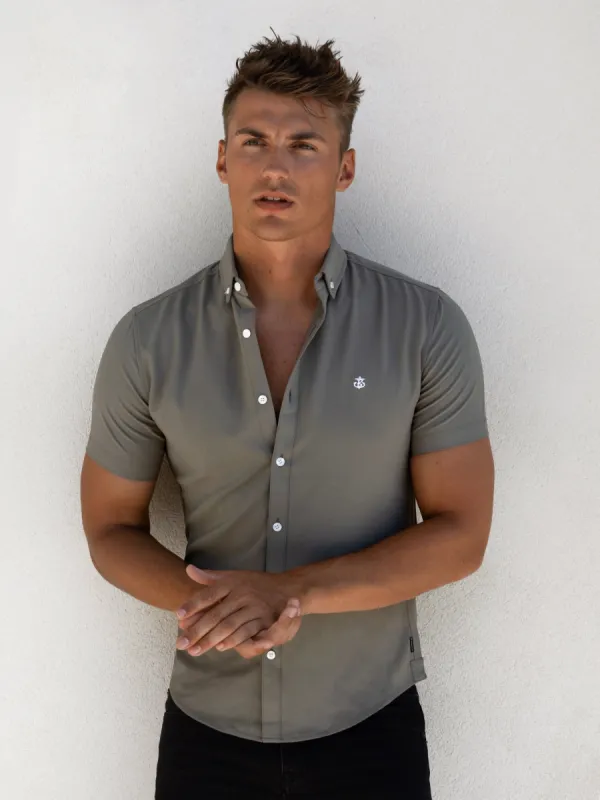 Merrick Short Sleeve Shirt - Khaki Green sold by Blakely