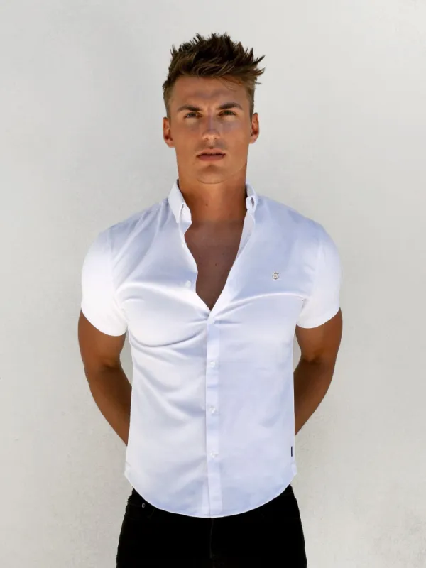 Monaco Short Sleeve Shirt - White sold by Blakely