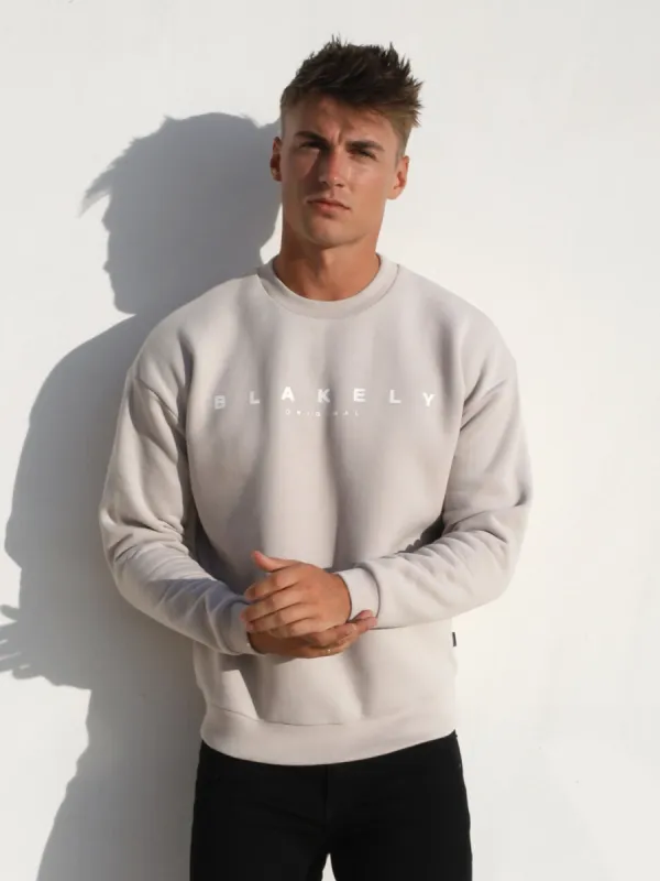 Evolved Relaxed Jumper - Stone sold by Blakely