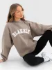 Varsity Oversized Jumper - Light Beige sold by Blakely