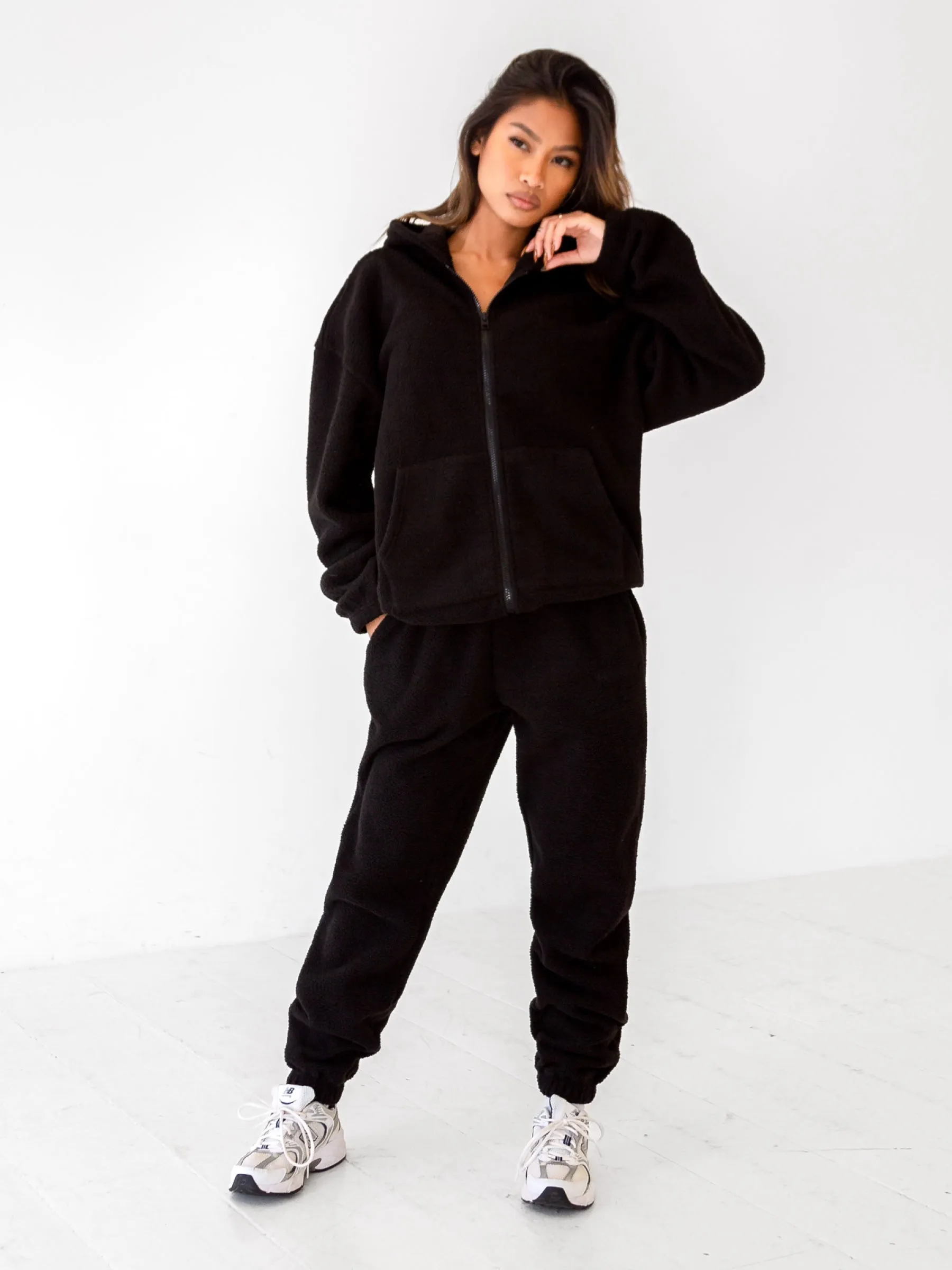 Borg Full Zip Hoodie - Black sold by Blakely product image thumbnail 3
