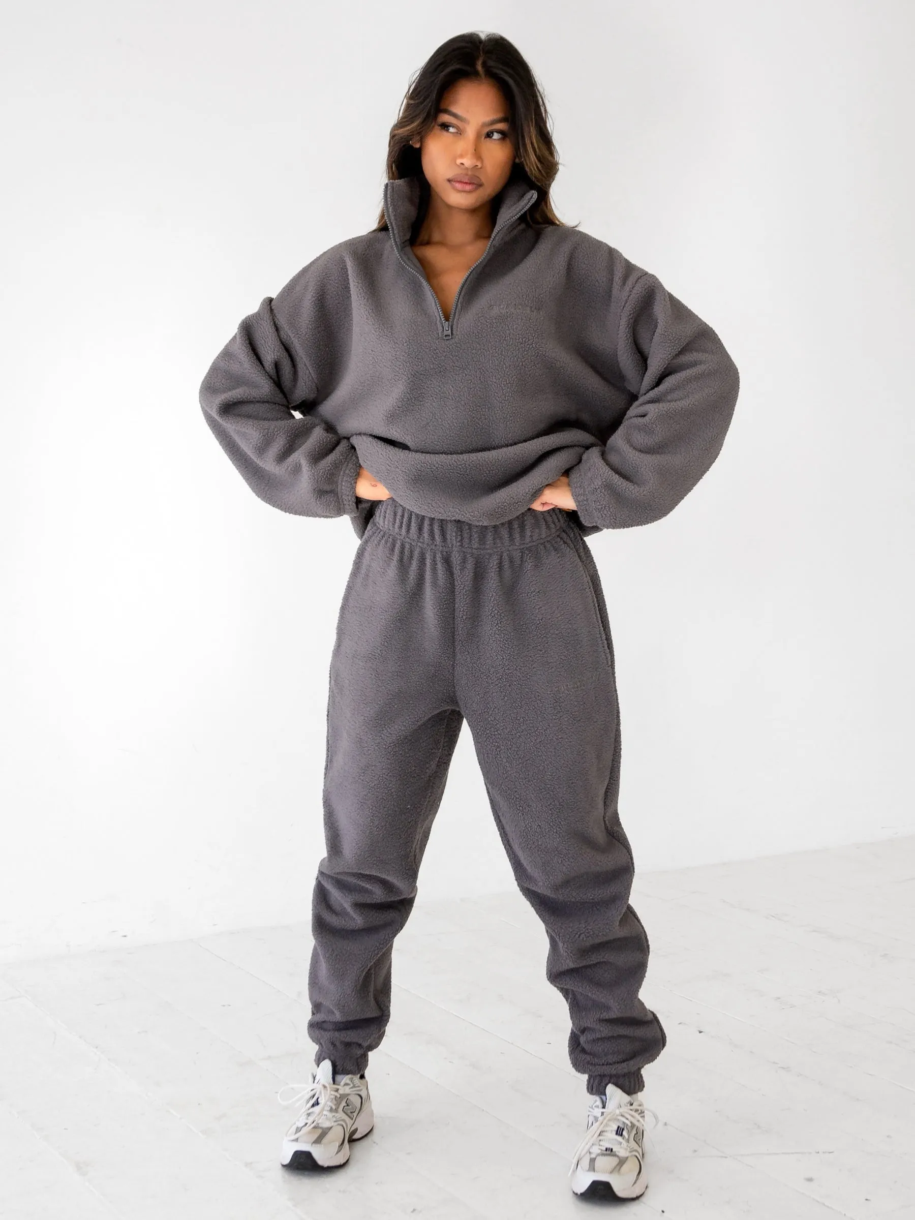 Borg 1/4 Zip Jumper - Charcoal sold by Blakely product image thumbnail 4