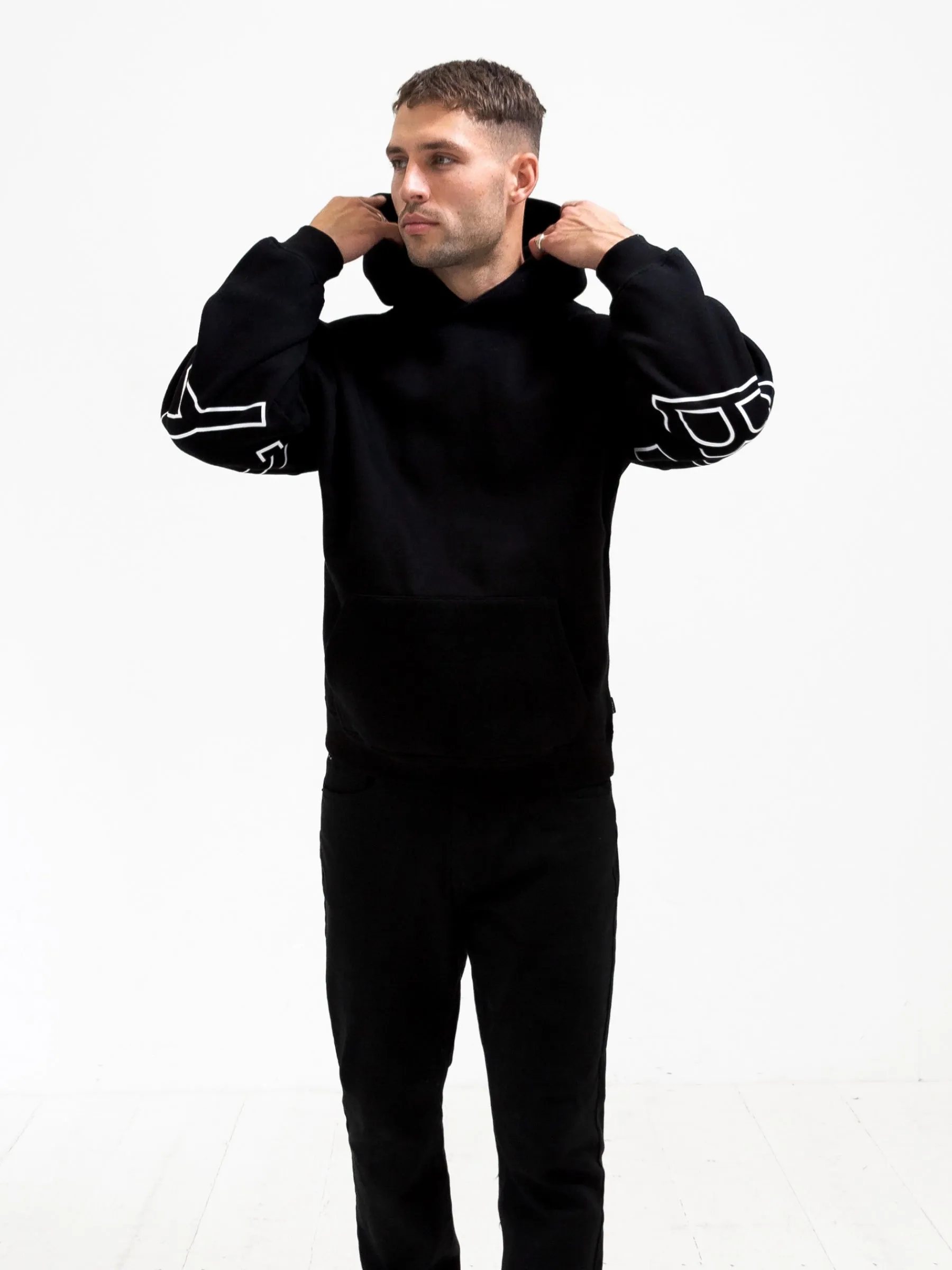 Outline Idris Oversized Hoodie - Black sold by Blakely product image thumbnail 3