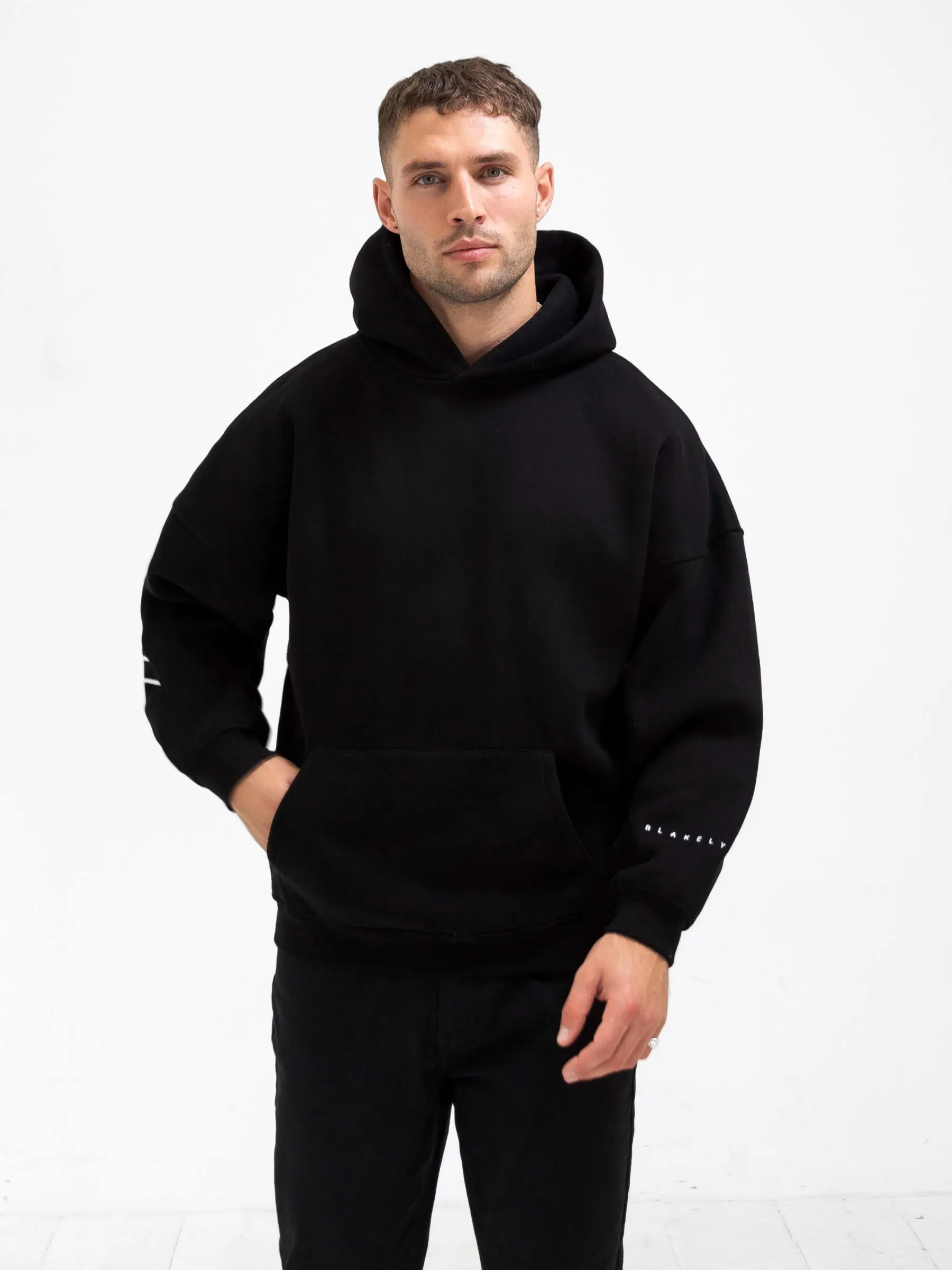Outline Idris Oversized Hoodie - Black sold by Blakely product image thumbnail 5