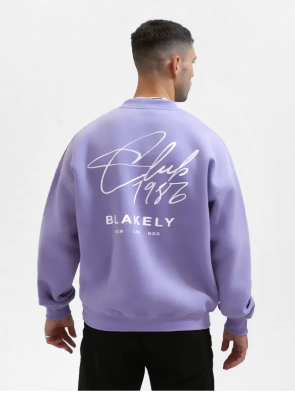 Club Relaxed Jumper - Violet sold by Blakely