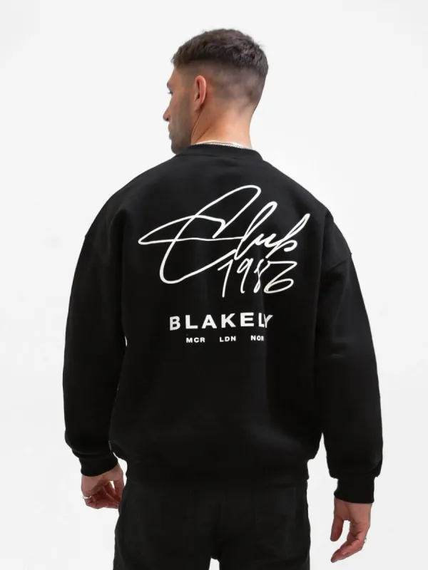 Club Relaxed Jumper - Black sold by Blakely