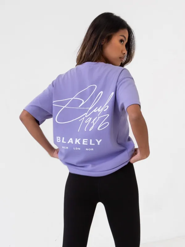 Club Oversized T-Shirt - Violet sold by Blakely