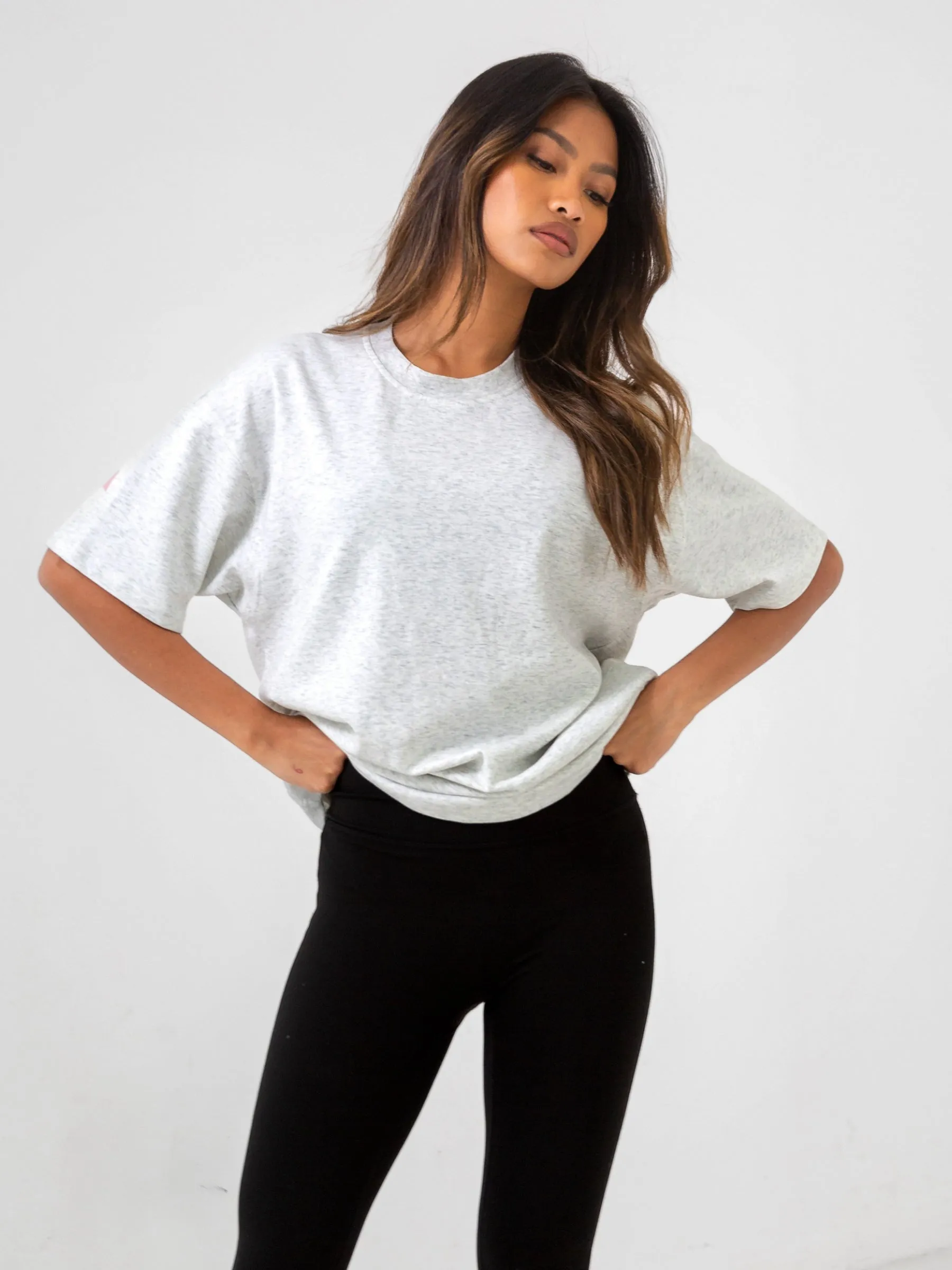 Isabel Oversized T-Shirt - Marl White sold by Blakely product image thumbnail 2