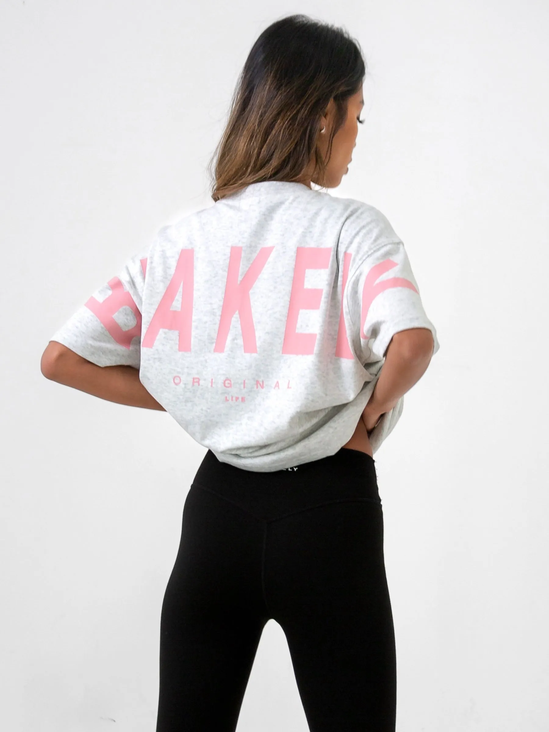 Isabel Oversized T-Shirt - Marl White sold by Blakely