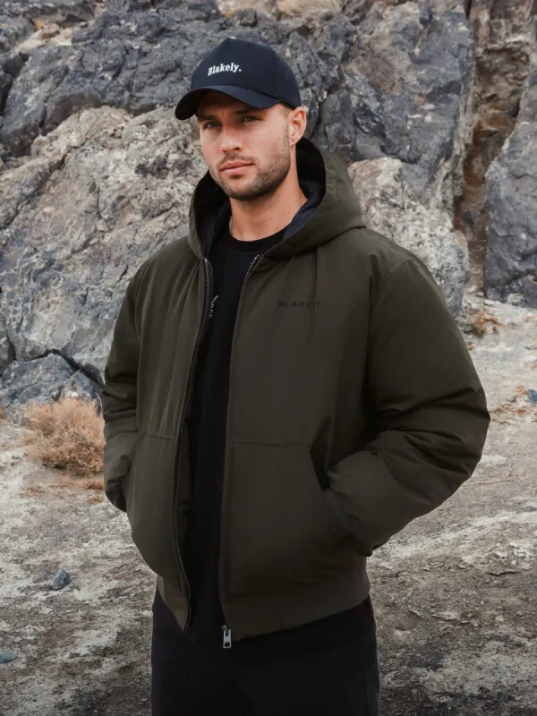 Layton Hooded Jacket - Khaki Green sold by Blakely