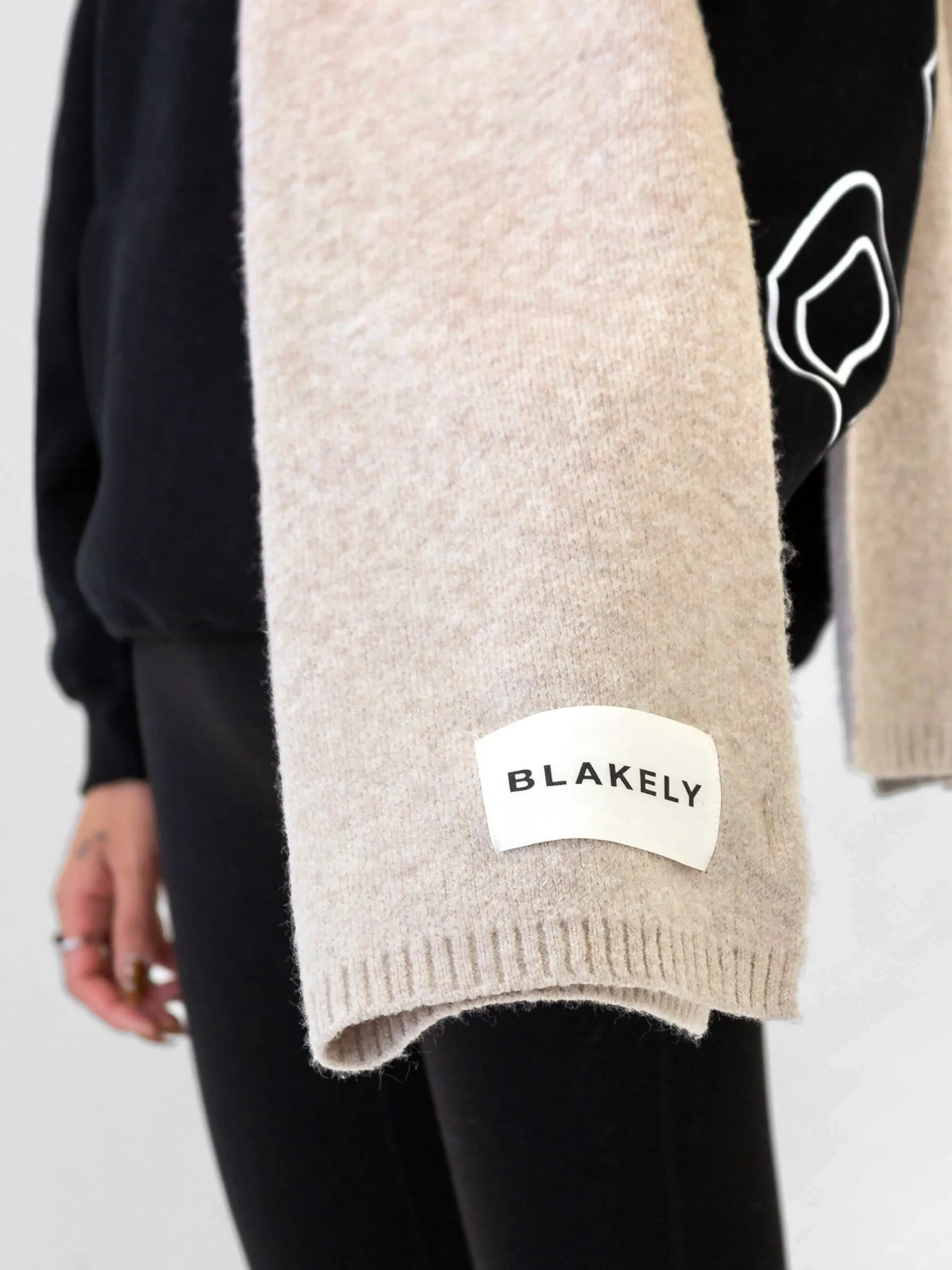 Label Knitted Scarf - Toasted Taupe sold by Blakely product image thumbnail 2