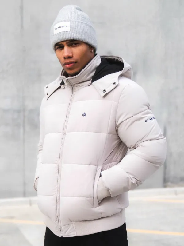 Label Knit Beanie - Marl Grey sold by Blakely