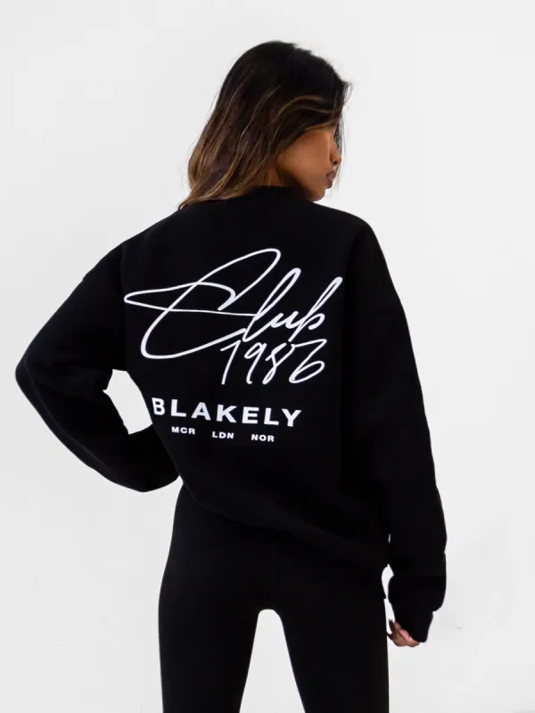 Club Oversized Jumper - Black sold by Blakely