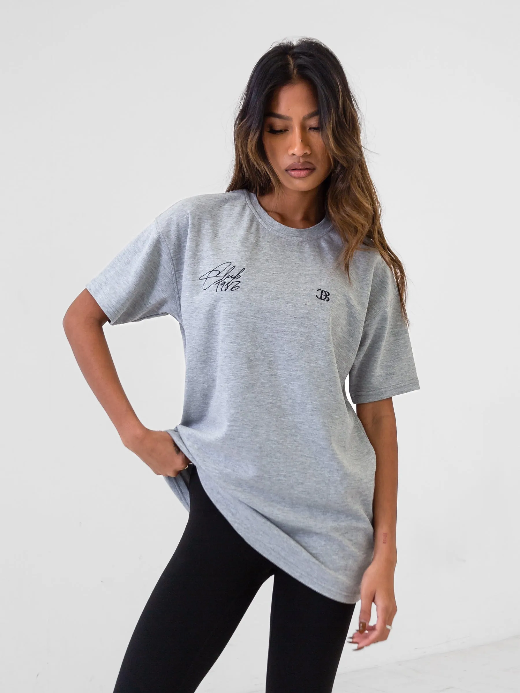 Club Oversized T-Shirt - Marl Grey sold by Blakely product image thumbnail 2