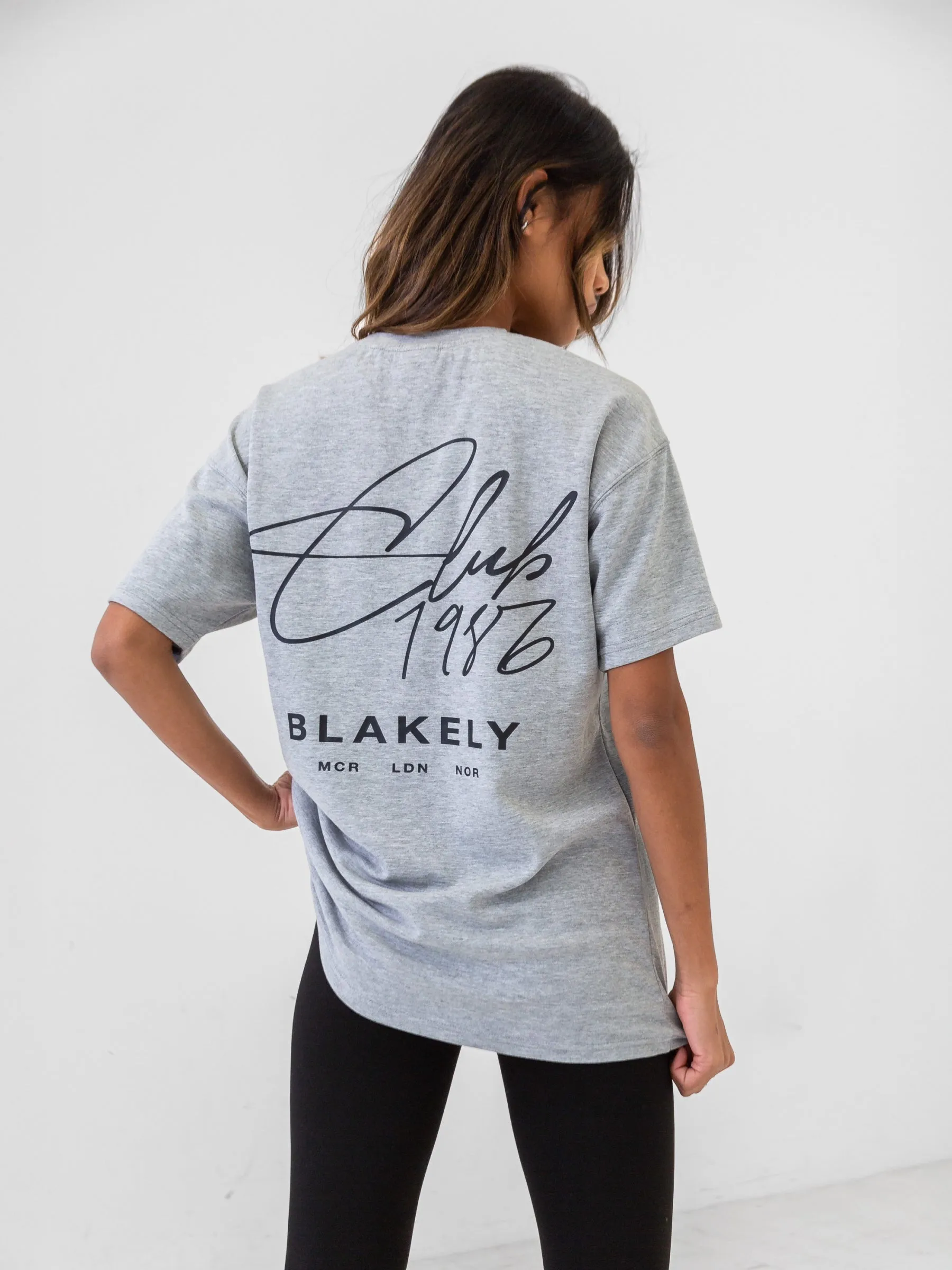 Club Oversized T-Shirt - Marl Grey sold by Blakely