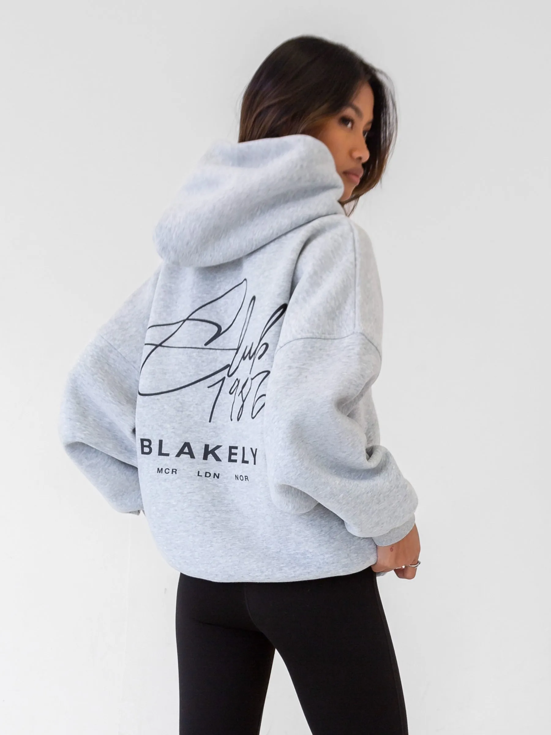 Club Oversized Hoodie - Marl Grey sold by Blakely