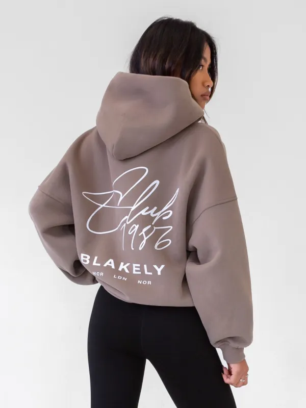 Club Oversized Hoodie - Brown sold by Blakely