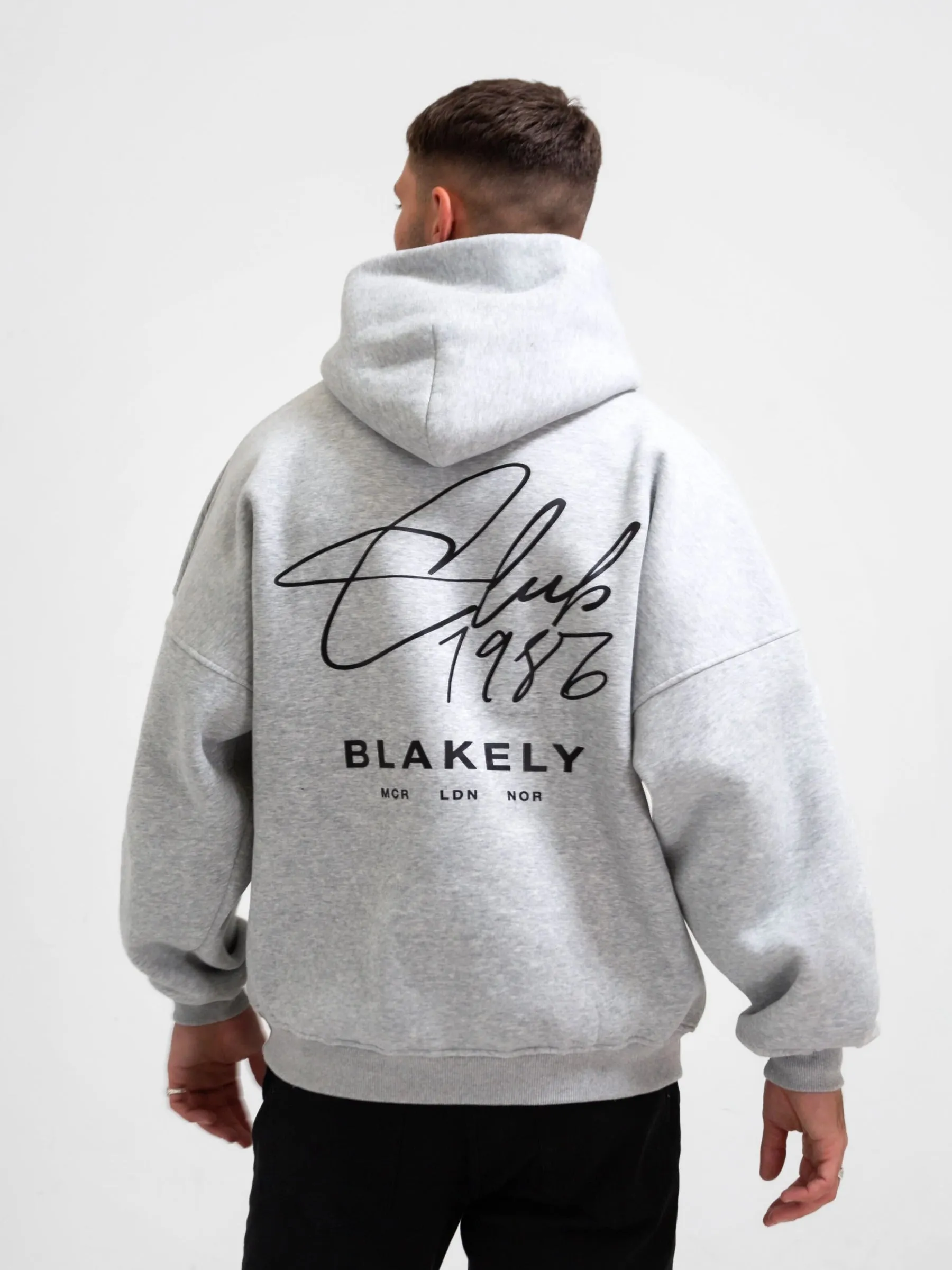 Club Relaxed Hoodie - Marl Grey sold by Blakely