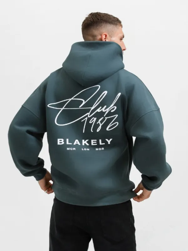 Club Relaxed Hoodie - Teal Green sold by Blakely
