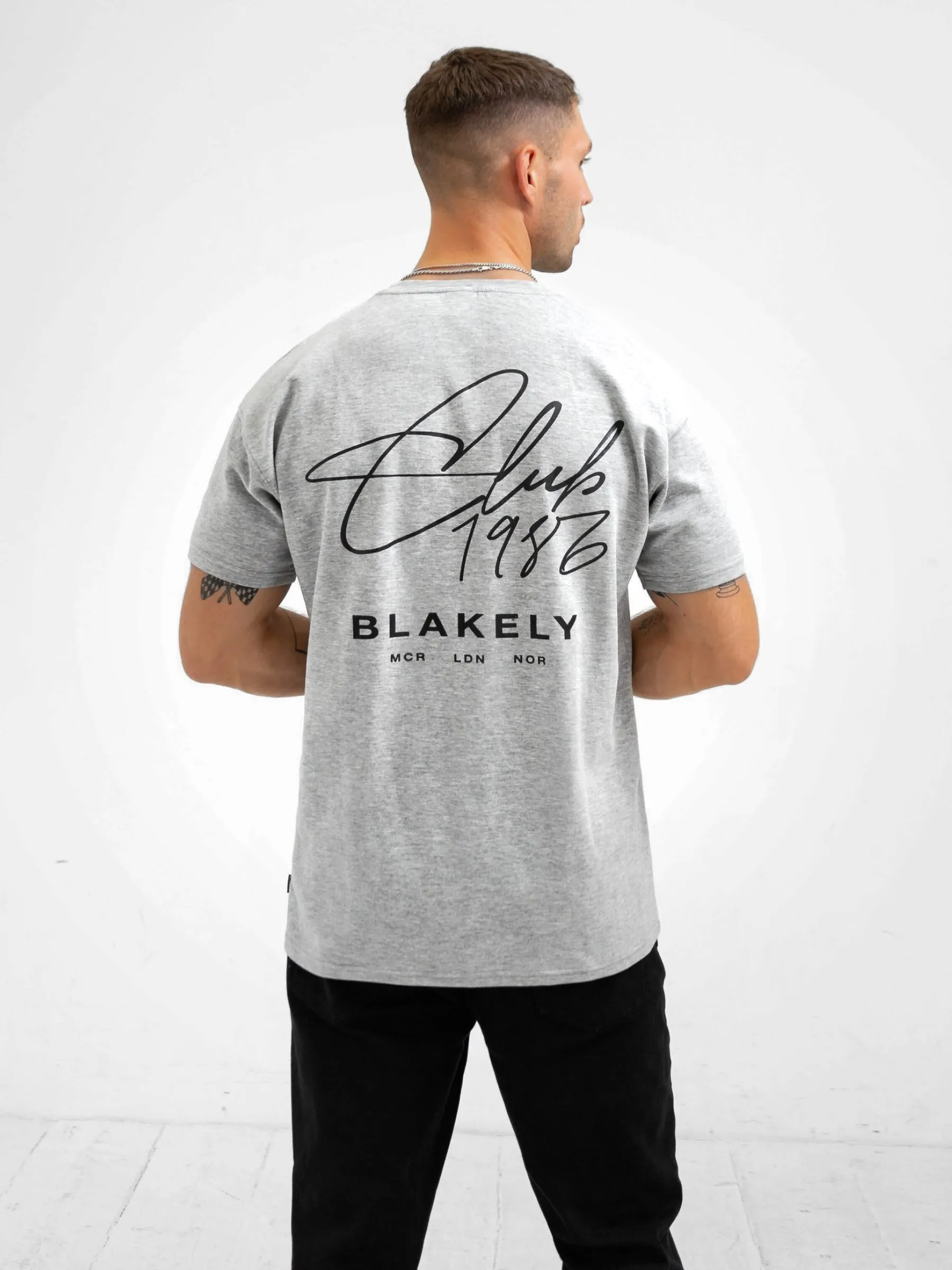 Club Relaxed T-Shirt - Marl Grey sold by Blakely