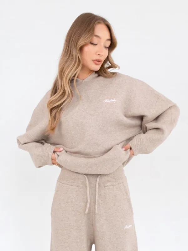 Oversized Knitted Hoodie - Toasted Taupe sold by Blakely