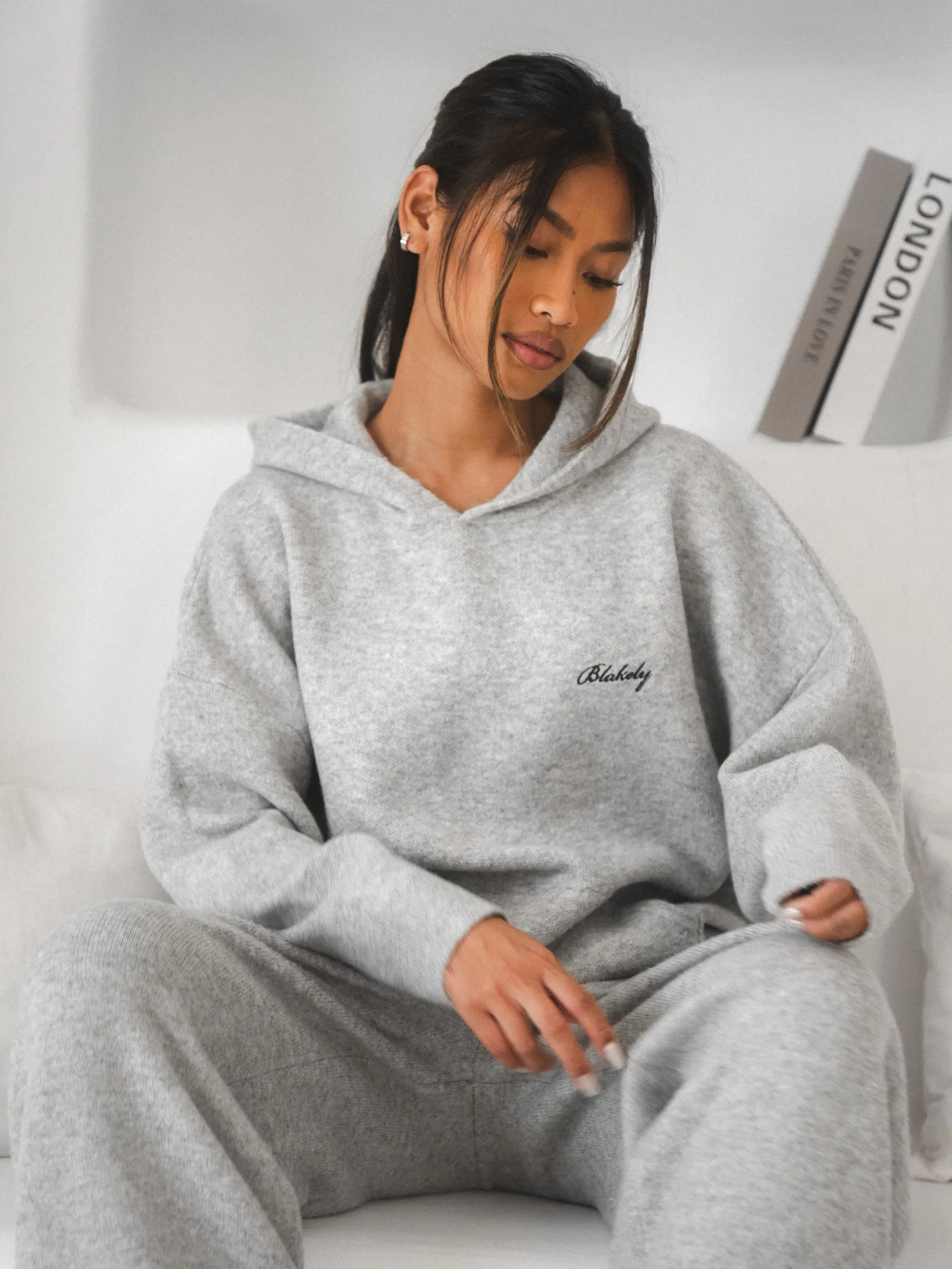 Oversized Knitted Hoodie - Marl Grey sold by Blakely product image thumbnail 5