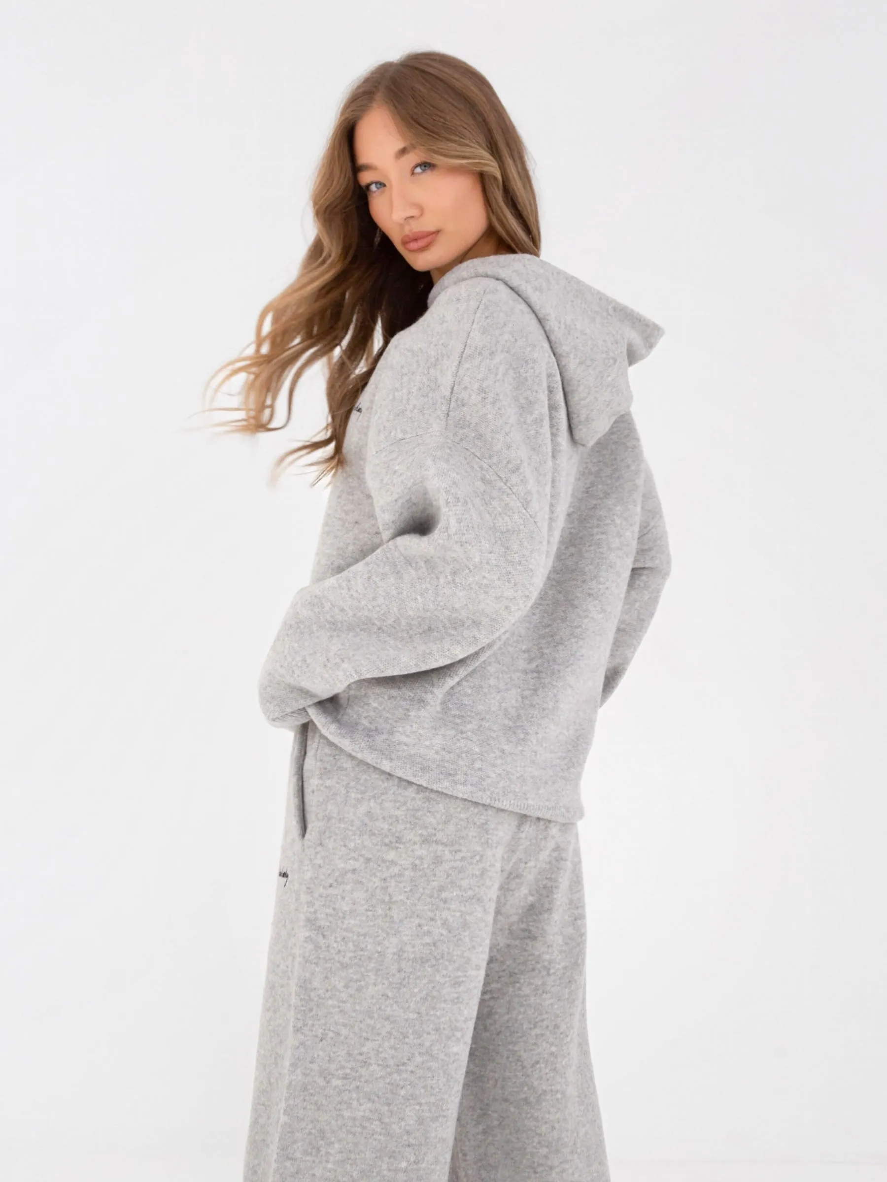 Oversized Knitted Hoodie - Marl Grey sold by Blakely product image thumbnail 4